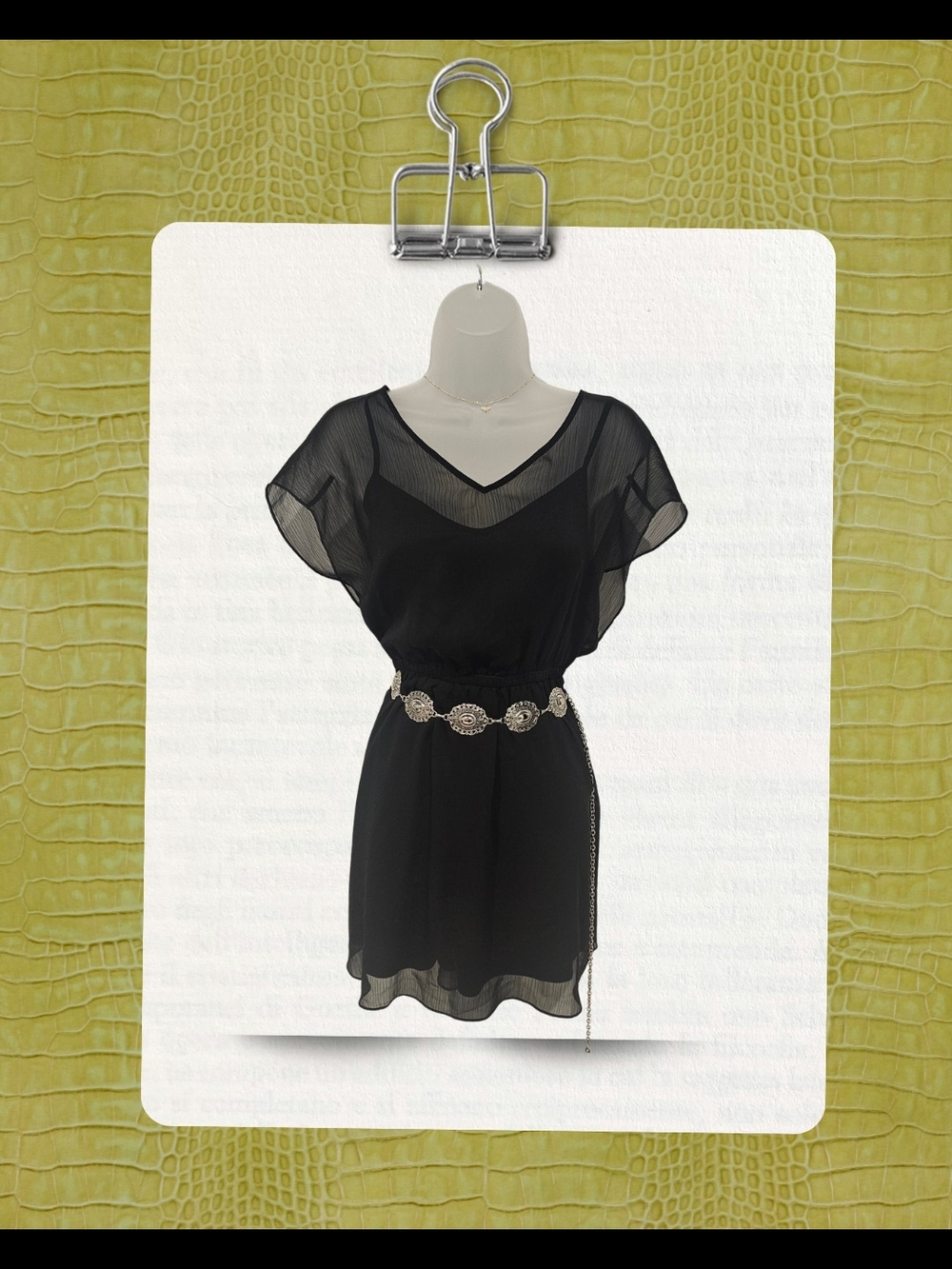 Express Black Sheer V-Neck Short Dress